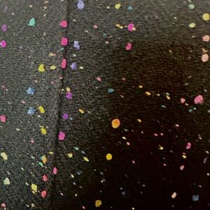 Paul Smith Wool/Nylon Rainbow and Black Popcorn Boucle Blazer with Back Belt